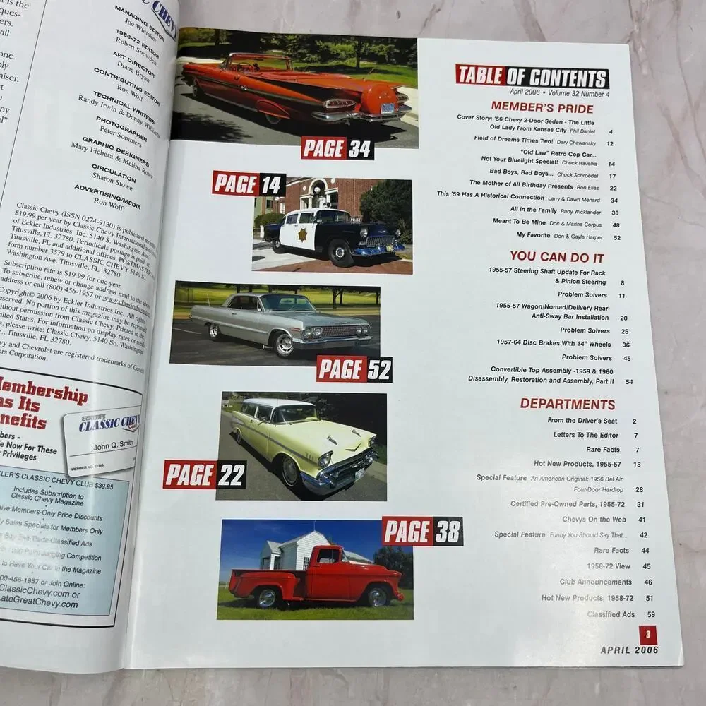 Rack & Pinion Update - '55, '56, '57 Classic Chevy World Magazine - Apr 2006 M29 - Picture 2 of 2